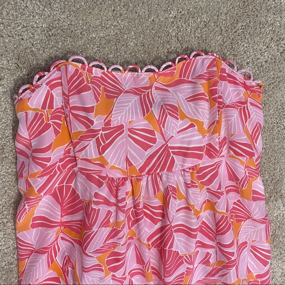 EXTREMELY RARE VINTAGE Lilly Pulitzer Woman’s Strapless Blouse Top size 4 - Picture 5 of 16